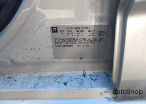 2015 Chevrolet Sonic Lt Auto from USA, damaged, VIN 1G1JC6SG3F4135685